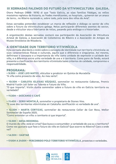 programa das III xornadas do futuro da vitivinicultura de galicia